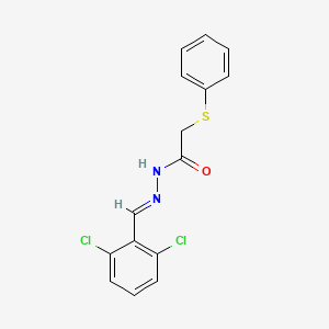 molecular formula C15H12Cl2N2OS B3917238 N'-(2,6-dichlorobenzylidene)-2-(phenylthio)acetohydrazide 