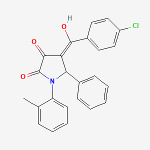 4-(4-chlorobenzoyl)-3-hydroxy-1-(2-methylphenyl)-5-phenyl-1,5-dihydro-2H-pyrrol-2-one