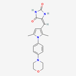 5-({2,5-dimethyl-1-[4-(4-morpholinyl)phenyl]-1H-pyrrol-3-yl}methylene)-2,4-imidazolidinedione