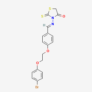 3-({4-[2-(4-bromophenoxy)ethoxy]benzylidene}amino)-2-thioxo-1,3-thiazolidin-4-one