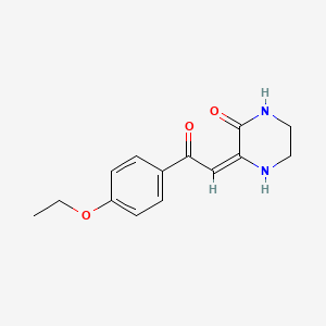 molecular formula C14H16N2O3 B3917271 3-[2-(4-ethoxyphenyl)-2-oxoethylidene]-2-piperazinone 