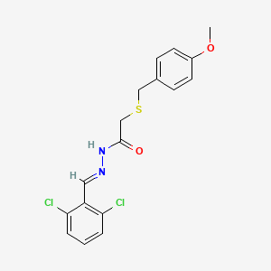 N'-(2,6-dichlorobenzylidene)-2-[(4-methoxybenzyl)thio]acetohydrazide