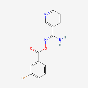 N'-[(3-bromobenzoyl)oxy]-3-pyridinecarboximidamide