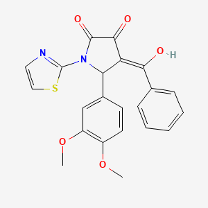 4-benzoyl-5-(3,4-dimethoxyphenyl)-3-hydroxy-1-(1,3-thiazol-2-yl)-1,5-dihydro-2H-pyrrol-2-one