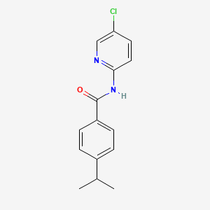 molecular formula C15H15ClN2O B3917306 N-(5-chloro-2-pyridinyl)-4-isopropylbenzamide 