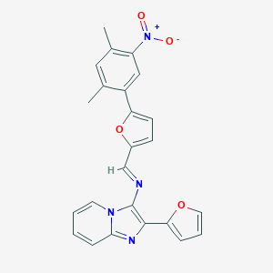 2-(2-Furyl)-3-{[(5-{5-nitro-2,4-dimethylphenyl}-2-furyl)methylene]amino}imidazo[1,2-a]pyridine
