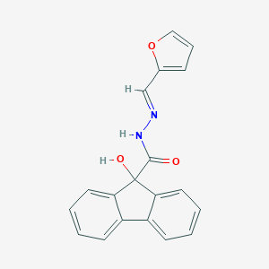 molecular formula C19H14N2O3 B391732 N'-(2-furylmethylene)-9-hydroxy-9H-fluorene-9-carbohydrazide CAS No. 304868-11-9