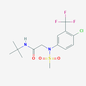 N~1~-(tert-butyl)-N~2~-[4-chloro-3-(trifluoromethyl)phenyl]-N~2~-(methylsulfonyl)glycinamide