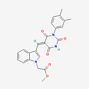 methyl (3-{[1-(3,4-dimethylphenyl)-2,4,6-trioxotetrahydro-5(2H)-pyrimidinylidene]methyl}-1H-indol-1-yl)acetate