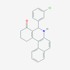 molecular formula C23H18ClNO B391735 5-(3-chlorophenyl)-2,3,5,6-tetrahydrobenzo[a]phenanthridin-4(1H)-one CAS No. 317840-72-5
