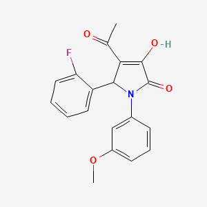 4-acetyl-5-(2-fluorophenyl)-3-hydroxy-1-(3-methoxyphenyl)-1,5-dihydro-2H-pyrrol-2-one