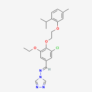 N-{3-chloro-5-ethoxy-4-[2-(2-isopropyl-5-methylphenoxy)ethoxy]benzylidene}-4H-1,2,4-triazol-4-amine