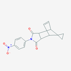 molecular formula C17H14N2O4 B391737 4-(4-Nitrophenyl)-spiro[4-azatricyclo[5.2.1.0~2,6~]dec[8]ene-10,1'-cyclopropane]-3,5-dione CAS No. 323178-94-5