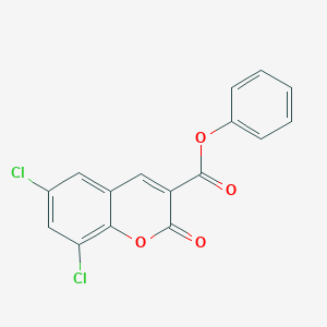 molecular formula C16H8Cl2O4 B391739 phenyl 6,8-dichloro-2-oxo-2H-chromene-3-carboxylate 
