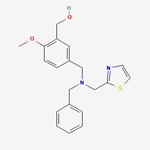 (5-{[benzyl(1,3-thiazol-2-ylmethyl)amino]methyl}-2-methoxyphenyl)methanol