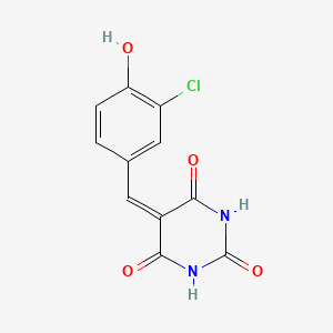 molecular formula C11H7ClN2O4 B3917420 5-(3-chloro-4-hydroxybenzylidene)-2,4,6(1H,3H,5H)-pyrimidinetrione 