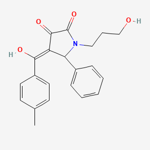 3-hydroxy-1-(3-hydroxypropyl)-4-(4-methylbenzoyl)-5-phenyl-1,5-dihydro-2H-pyrrol-2-one