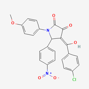 4-(4-chlorobenzoyl)-3-hydroxy-1-(4-methoxyphenyl)-5-(4-nitrophenyl)-1,5-dihydro-2H-pyrrol-2-one