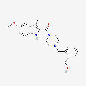 [2-({4-[(5-methoxy-3-methyl-1H-indol-2-yl)carbonyl]piperazin-1-yl}methyl)phenyl]methanol