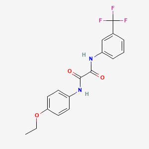 molecular formula C17H15F3N2O3 B3917442 N-(4-ethoxyphenyl)-N'-[3-(trifluoromethyl)phenyl]ethanediamide 