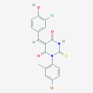 1-(4-bromo-2-methylphenyl)-5-(3-chloro-4-hydroxybenzylidene)-2-thioxodihydro-4,6(1H,5H)-pyrimidinedione