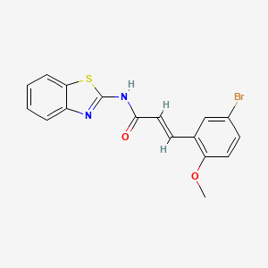 N-1,3-benzothiazol-2-yl-3-(5-bromo-2-methoxyphenyl)acrylamide