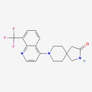 8-[8-(trifluoromethyl)quinolin-4-yl]-2,8-diazaspiro[4.5]decan-3-one