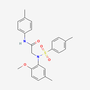 molecular formula C24H26N2O4S B3917488 N~2~-(2-methoxy-5-methylphenyl)-N~1~-(4-methylphenyl)-N~2~-[(4-methylphenyl)sulfonyl]glycinamide 