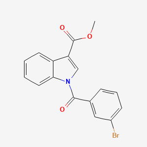 molecular formula C17H12BrNO3 B3917495 methyl 1-(3-bromobenzoyl)-1H-indole-3-carboxylate 