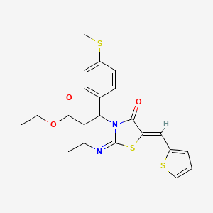 ethyl 7-methyl-5-[4-(methylthio)phenyl]-3-oxo-2-(2-thienylmethylene)-2,3-dihydro-5H-[1,3]thiazolo[3,2-a]pyrimidine-6-carboxylate