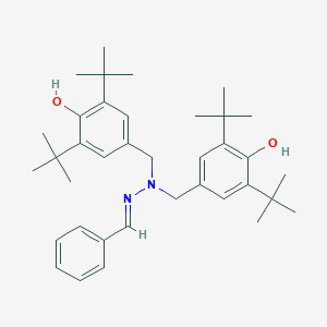 molecular formula C37H52N2O2 B391750 Benzaldehyde bis(3,5-ditert-butyl-4-hydroxybenzyl)hydrazone 