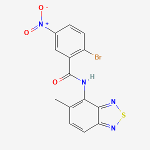 2-bromo-N-(5-methyl-2,1,3-benzothiadiazol-4-yl)-5-nitrobenzamide