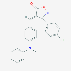 (4E)-3-(4-chlorophenyl)-4-[[4-(N-methylanilino)phenyl]methylidene]-1,2-oxazol-5-one