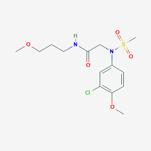 N~2~-(3-chloro-4-methoxyphenyl)-N~1~-(3-methoxypropyl)-N~2~-(methylsulfonyl)glycinamide