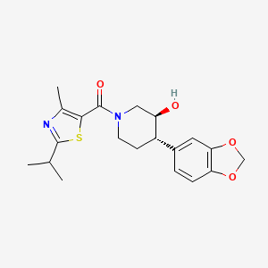 (3S*,4S*)-4-(1,3-benzodioxol-5-yl)-1-[(2-isopropyl-4-methyl-1,3-thiazol-5-yl)carbonyl]piperidin-3-ol