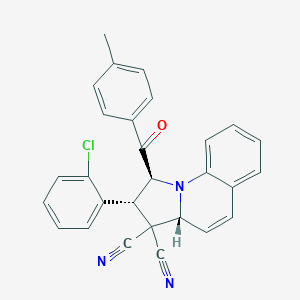 2-(2-chlorophenyl)-1-(4-methylbenzoyl)-1,2-dihydropyrrolo[1,2-a]quinoline-3,3(3aH)-dicarbonitrile