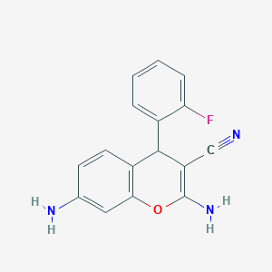 2,7-diamino-4-(2-fluorophenyl)-4H-chromene-3-carbonitrile