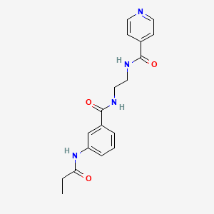 N-(2-{[3-(propionylamino)benzoyl]amino}ethyl)isonicotinamide