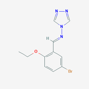 molecular formula C11H11BrN4O B391761 N-(5-bromo-2-ethoxybenzylidene)-N-(4H-1,2,4-triazol-4-yl)amine 
