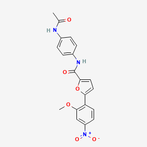 molecular formula C20H17N3O6 B3917631 N-[4-(acetylamino)phenyl]-5-(2-methoxy-4-nitrophenyl)-2-furamide 