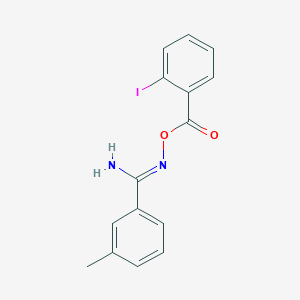 molecular formula C15H13IN2O2 B3917645 N'-[(2-iodobenzoyl)oxy]-3-methylbenzenecarboximidamide 