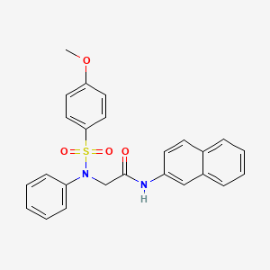 molecular formula C25H22N2O4S B3917665 N~2~-[(4-methoxyphenyl)sulfonyl]-N~1~-2-naphthyl-N~2~-phenylglycinamide 