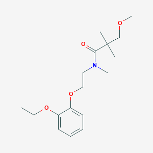 molecular formula C17H27NO4 B3917675 N-[2-(2-ethoxyphenoxy)ethyl]-3-methoxy-N,2,2-trimethylpropanamide 
