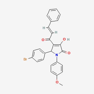 molecular formula C26H20BrNO4 B3917682 5-(4-bromophenyl)-4-cinnamoyl-3-hydroxy-1-(4-methoxyphenyl)-1,5-dihydro-2H-pyrrol-2-one 