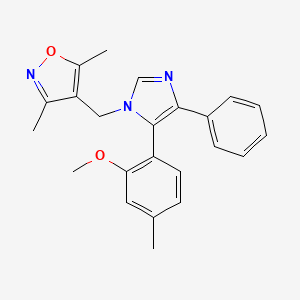 molecular formula C23H23N3O2 B3917686 4-{[5-(2-methoxy-4-methylphenyl)-4-phenyl-1H-imidazol-1-yl]methyl}-3,5-dimethylisoxazole 