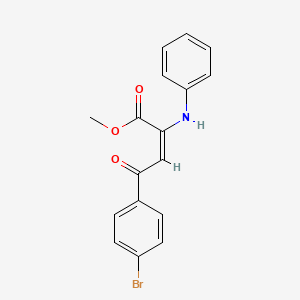 molecular formula C17H14BrNO3 B3917711 methyl 2-anilino-4-(4-bromophenyl)-4-oxo-2-butenoate 