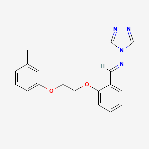 molecular formula C18H18N4O2 B3917731 N-{2-[2-(3-methylphenoxy)ethoxy]benzylidene}-4H-1,2,4-triazol-4-amine 