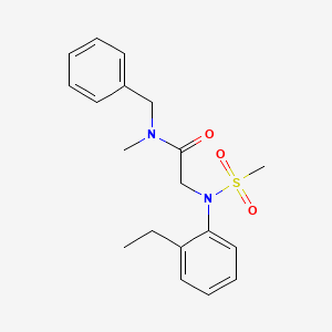molecular formula C19H24N2O3S B3917734 N~1~-benzyl-N~2~-(2-ethylphenyl)-N~1~-methyl-N~2~-(methylsulfonyl)glycinamide 