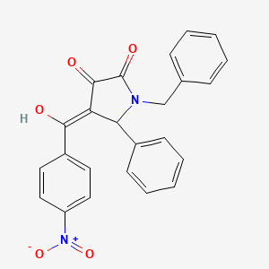 molecular formula C24H18N2O5 B3917738 1-benzyl-3-hydroxy-4-(4-nitrobenzoyl)-5-phenyl-1,5-dihydro-2H-pyrrol-2-one 