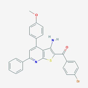 [3-Amino-4-(4-methoxyphenyl)-6-phenylthieno[2,3-b]pyridin-2-yl](4-bromophenyl)methanone